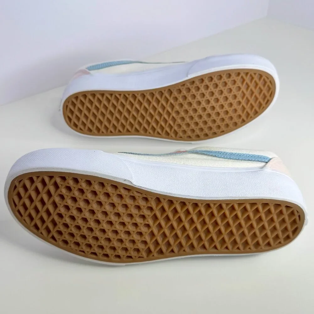Women's 9.5 Vans‎ Old Skool Platform Multicolor Twill Pastel Sneaker Shoes